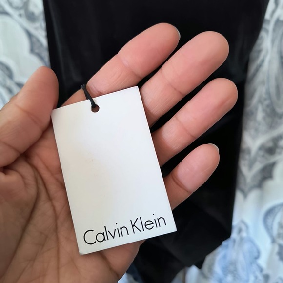 Calvin Klein Womens Velvet Black Performance Leggings Activewear Pants Size 2 - Picture 4 of 8